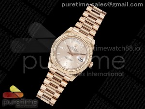 Day Date 40 RG 228235 KF 1:1 Best Edition RG Crystal Dial on President Bracelet VR3255 (Gain Weight)