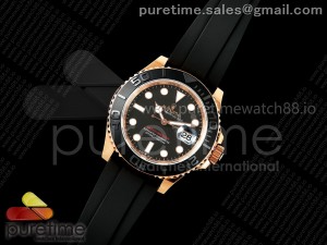 Yacht-Master 40mm 126655 EWEF 1:1 Best Edition Black Dial on Oysterflex Strap A3235
