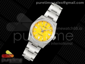 Oyster Perpetual 126000 36mm EWEF 1:1 Best Edition 904L Steel Yellow Dial A3230