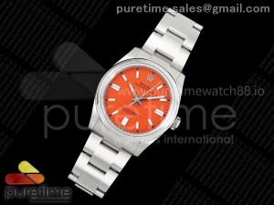 Oyster Perpetual 126000 36mm EWEF 1:1 Best Edition 904L Steel Red Dial A3230