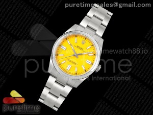 Oyster Perpetual 124300 41mm EWEF 1:1 Best Edition 904L Steel Yellow Dial A3230