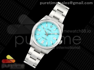 Oyster Perpetual 124300 41mm EWEF 1:1 Best Edition 904L Steel Tiffany Blue Dial A3230
