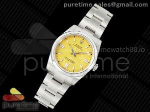 Oyster Perpetual 126000 36mm DIWF 1:1 Best Edition 904L Steel Yellow Dial A3230