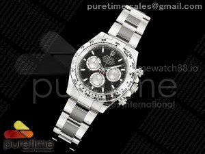 Daytona 126509 Clean 1:1 Best Edition 904L Steel Black/Silver Dial on SS Braclet SH4131
