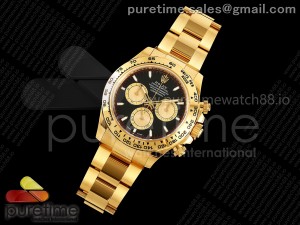 Daytona 126508 Clean 1:1 Best Edition Black/YG Dial on YG Bracelet SH4131