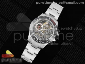 Daytona Artisans de Geneve SS ADGF Best Edition Skeleton Dial Ceramic Bezel on SS Bracelet SA4130