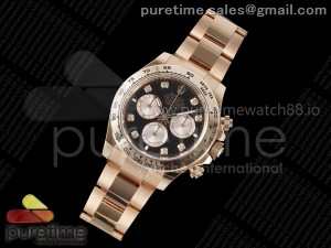 Daytona 126505 APSF 1:1 Best Edition Black/RG Dial on RG Braclet SH4131