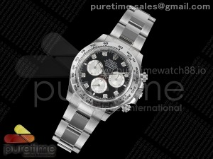 Daytona 126509 APSF 1:1 Best Edition Black/Silver Diamonds Dial on SS Braclet SH4131