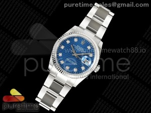 DateJust 36 126234 EWEF 1:1 Best Edition Blue Texuted Diamonds Dial on Oyster Bracelet A3235