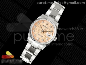 DateJust 36 126234 EWEF 1:1 Best Edition RG Computer Texuted Diamonds Dial on Oyster Bracelet A3235