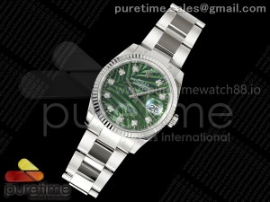 DateJust 36 126234 EWEF 1:1 Best Edition Green Leaves Diamonds Dial on Oyster Bracelet A3235