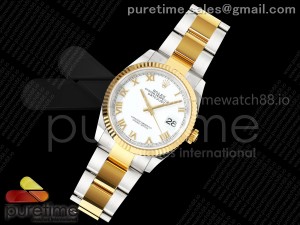 DateJust 36 126233 EWEF 1:1 Best Edition White Roman Dial on Oyster Bracelet A3235
