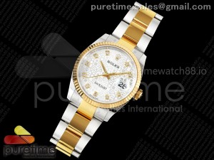 DateJust 36 126233 EWEF 1:1 Best Edition Silver Computer Diamonds Dial on Oyster Bracelet A3235
