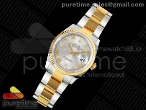 DateJust 36 126233 EWEF 1:1 Best Edition Silver Diamonds Roman Dial on Oyster Bracelet A3235