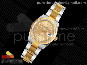 DateJust 36 126233 EWEF 1:1 Best Edition YG Stick Dial on Oyster Bracelet A3235