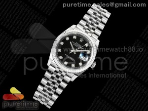 DateJust 36 126234 EWEF 1:1 Best Edition Black Diamonds Dial on SS Jubilee Bracelet A3235