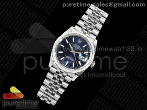 DateJust 36 126234 EWEF 1:1 Best Edition Blue Stick Dial on SS Jubilee Bracelet A3235