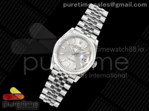 DateJust 36 126234 EWEF 1:1 Best Edition Silver Stick Dial on SS Jubilee Bracelet A3235