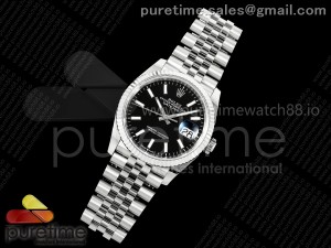 DateJust 36 126234 EWEF 1:1 Best Edition Black Stick Dial on SS Jubilee Bracelet A3235