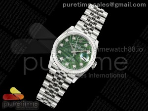 DateJust 36 126234 EWEF 1:1 Best Edition Green Leaves Diamonds Dial on SS Jubilee Bracelet A3235