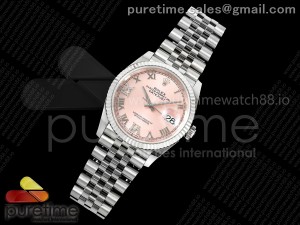 DateJust 36 126234 EWEF 1:1 Best Edition Pink Diamonds Roman Dial on SS Jubilee Bracelet A3235