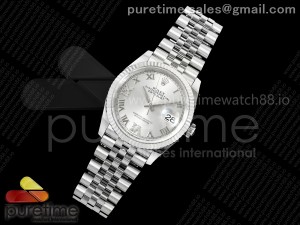 DateJust 36 126234 EWEF 1:1 Best Edition Silver Diamonds Roman Dial on SS Jubilee Bracelet A3235