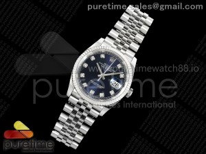 DateJust 36 126234 EWEF 1:1 Best Edition Blue Diamonds Dial on SS Jubilee Bracelet A3235