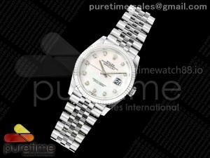 DateJust 36 126234 EWEF 1:1 Best Edition White MOP Diamonds Dial on SS Jubilee Bracelet A3235