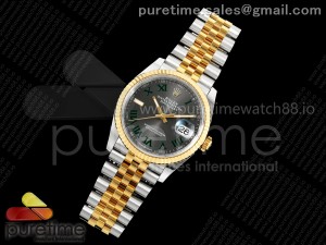 DateJust 36 126233 EWEF 1:1 Best Edition Gray Dial Green Roman on SS/YG Jubilee Bracelet A3235
