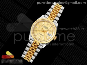 DateJust 36 126233 EWEF 1:1 Best Edition YG Textured Stick Dial on SS/YG Jubilee Bracelet A3235