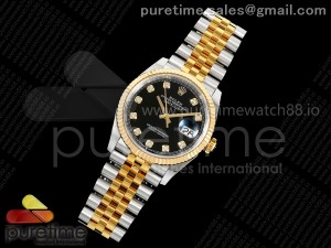 DateJust 36 126233 EWEF 1:1 Best Edition Black Diamonds Dial on SS/YG Jubilee Bracelet A3235