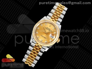 DateJust 36 126233 EWEF 1:1 Best Edition YG Diamonds Dial on SS/YG Jubilee Bracelet A3235