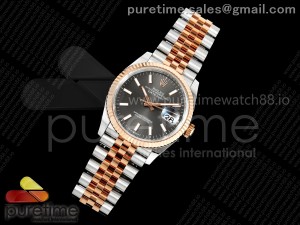 DateJust 36 126231 EWEF 1:1 Best Edition Gray Stick Dial on SS/RG Jubilee Bracelet A3235