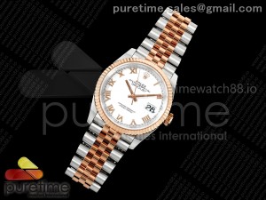 DateJust 36 126231 EWEF 1:1 Best Edition White Roman Dial on SS/RG Jubilee Bracelet A3235