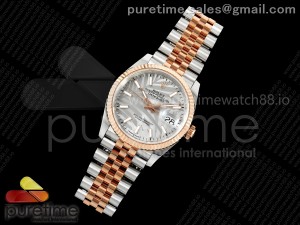 DateJust 36 126231 EWEF 1:1 Best Edition Silver Leaves Stick Dial on SS/RG Jubilee Bracelet A3235