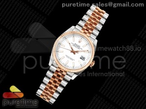 DateJust 36 126231 EWEF 1:1 Best Edition White Stick Dial on SS/RG Jubilee Bracelet A3235