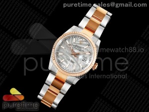 DateJust 36 126231 EWEF 1:1 Best Edition Silver Leaves Stick Dial on SS/RG Oyster Bracelet A3235