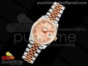 DateJust 36 126231 EWEF 1:1 Best Edition RG Diamonds Roman Dial Green Roman on SS/RG Jubilee Bracelet A3235