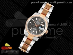DateJust 36 126231 EWEF 1:1 Best Edition Gray Stick Dial on SS/RG Oyster Bracelet A3235
