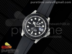 Yacht-Master 42mm 226659 SS JQF 1:1 Best Edition 3D Black Ceramic Bezel on Oysterflex Strap VR3235 (Weighted)