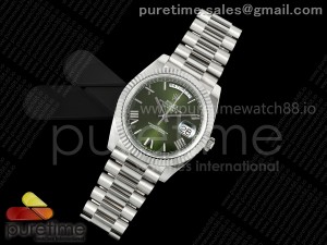 Day Date 40 SS 228239 DIWF 1:1 Best Edition Green Roman Dial on President Bracelet A23J
