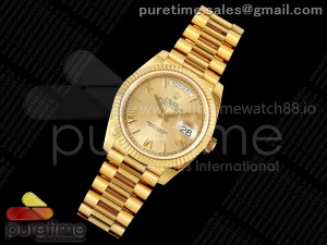 Day Date 40 YG 228238 DIWF 1:1 Best Edition YG Roman Dial on President Bracelet A23J