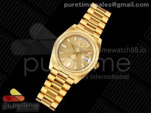 Day Date 40 YG 228238 DIWF 1:1 Best Edition YG Crystal Dial on President Bracelet A23J