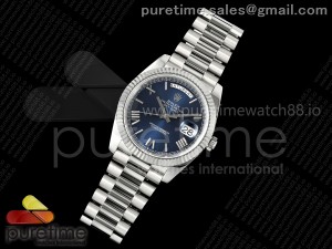 Day Date 40 SS 228239 DIWF 1:1 Best Edition Blue Roman Dial on President Bracelet A23J