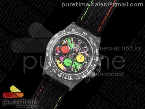 Daytona DIW Black Carbon DIWF Best Edition Colorful Dial on Black Nylon Strap DD4801