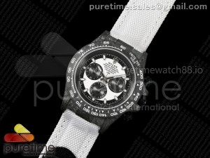 Daytona DIW Black Carbon DIWF Best Edition White/Black Dial on White Nylon Strap DD4801
