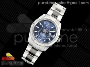 Skydweller 336934 SS Noob 1:1 Best Edition Blue Dial on SS Oyster Bracelet A9002 V2