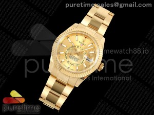 Skydweller 336938 YG Noob 1:1 Best Edition YG Dial on YG Oyster Bracelet A9002 V2