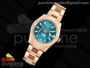 Skydweller 336935 RG Noob 1:1 Best Edition Blue Dial on RG Oyster Bracelet A9002 V2