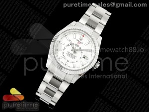 Skydweller 336934 SS Noob 1:1 Best Edition White Dial on SS Oyster Bracelet A9002 V2